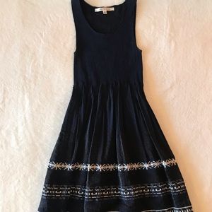 Max Studio Navy Midi Dress